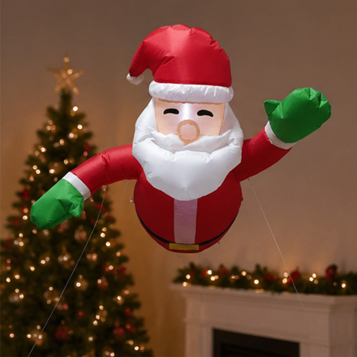 2.5FT Wall Hanging Santa Christmas Decoration
