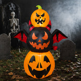 6FT Pumpkin Devil Halloween Decoration 3 Piece Set