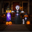 94.5-inch ghost skull pumpkin Halloween yard decor set