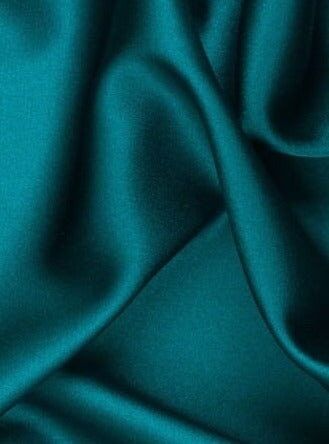 Stretch Satin Teal Green