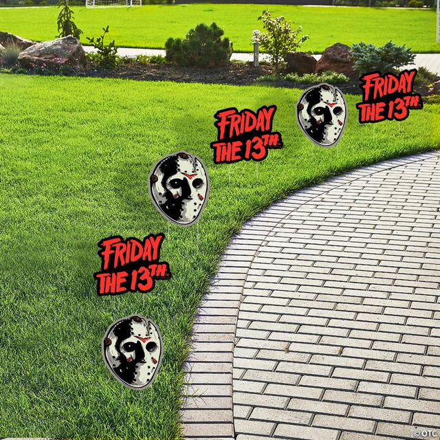 6 3/4" – 8 1/2" Friday the 13th™ Single-Sided Plastic Yard Signs – 6 Pc.