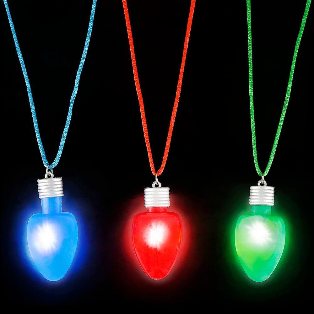 Light-Up Christmas Bulb Necklace (1 DZ)