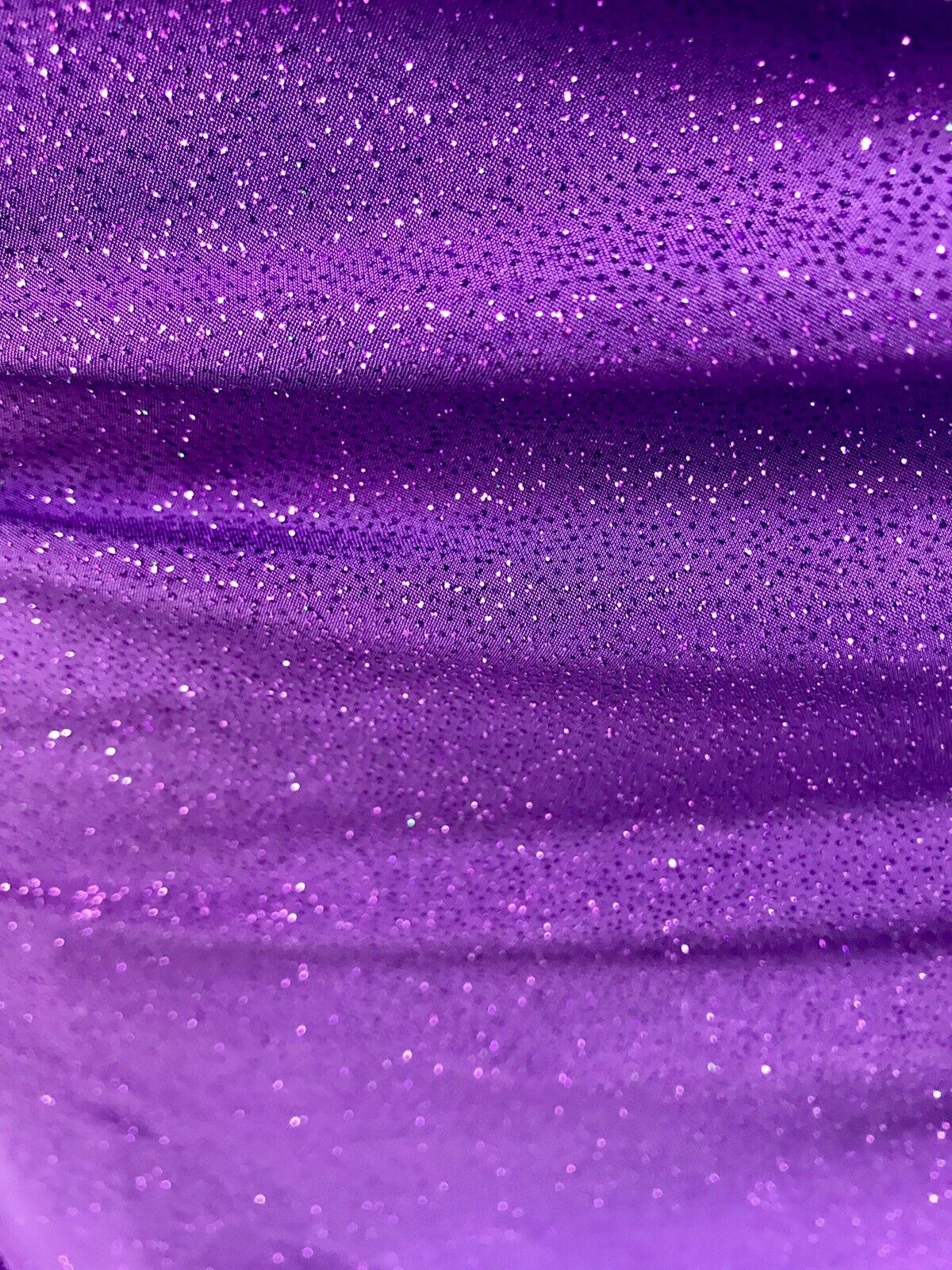 Selena Purple Stretch Velvet Fabric - Dark Purple, Iridescent Glitter, 59" Width (1 Yard)