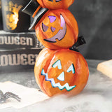 14.25-Inches Glitzhome Tabletop Lighted Jack-o-lantern Door decoration with Pumpkin stand