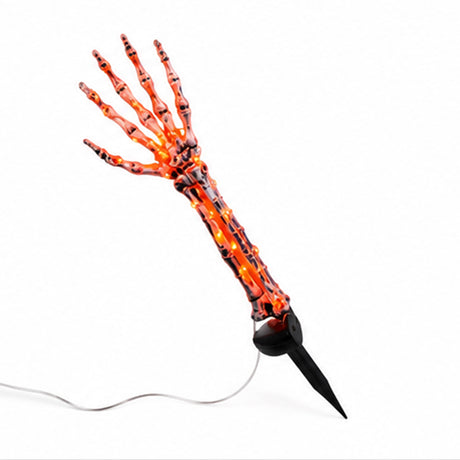 Orange Light Ghost Hands Halloween Decor 2 Pair Set