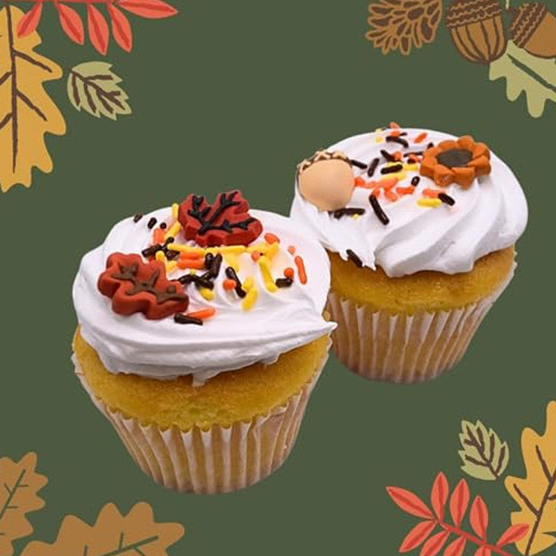 Thanksgiving Fall Edible Cake Decorations Candy Cupcake 30 Pieces