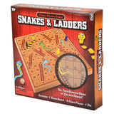 Wooden Snakes and Ladders Game (10" Box)