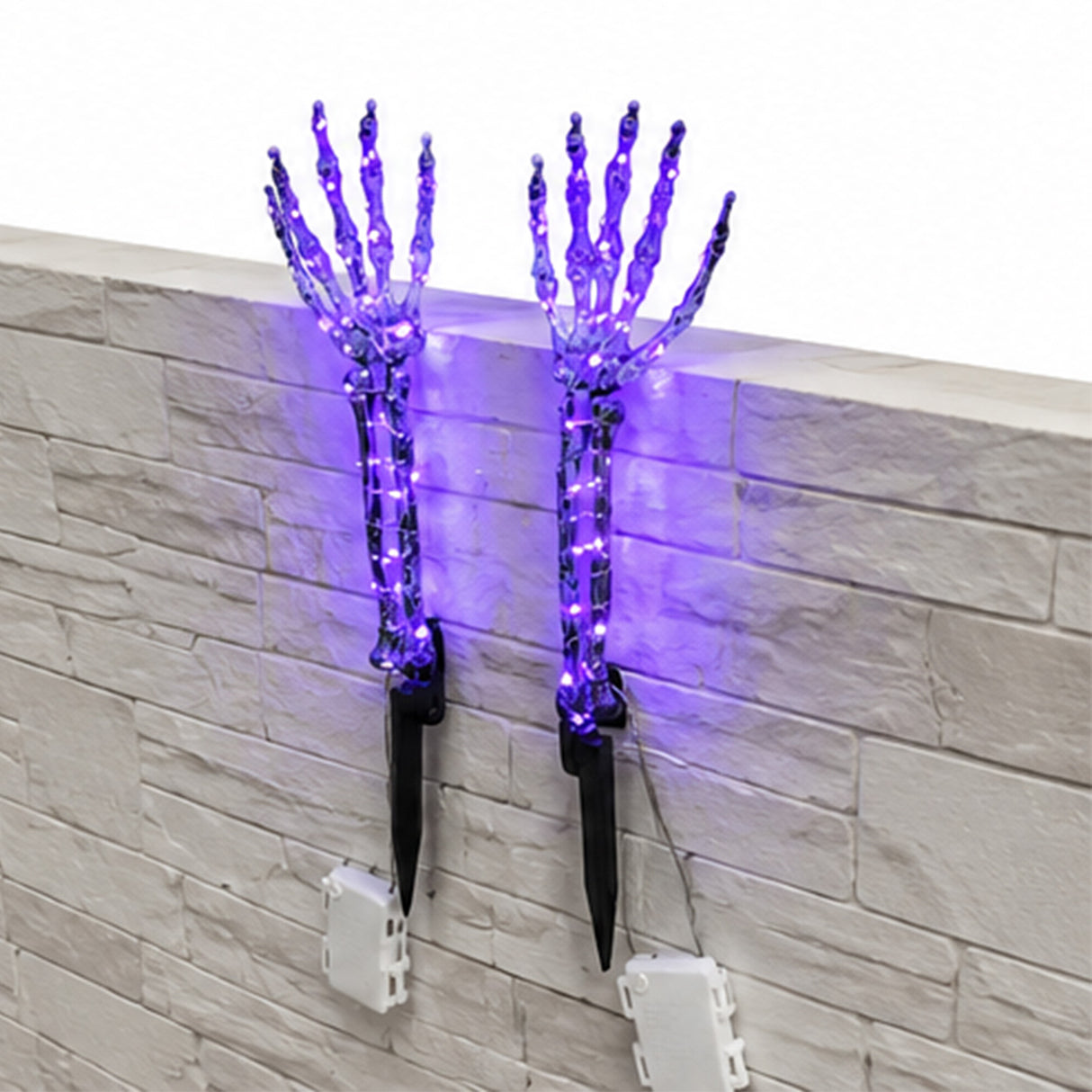 1 Pair Purple LED Ghost Hands Halloween Decoration