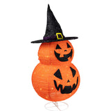 2.83 Feets Lighted Jack-o-Lantern Witch Hat Yard Decoration