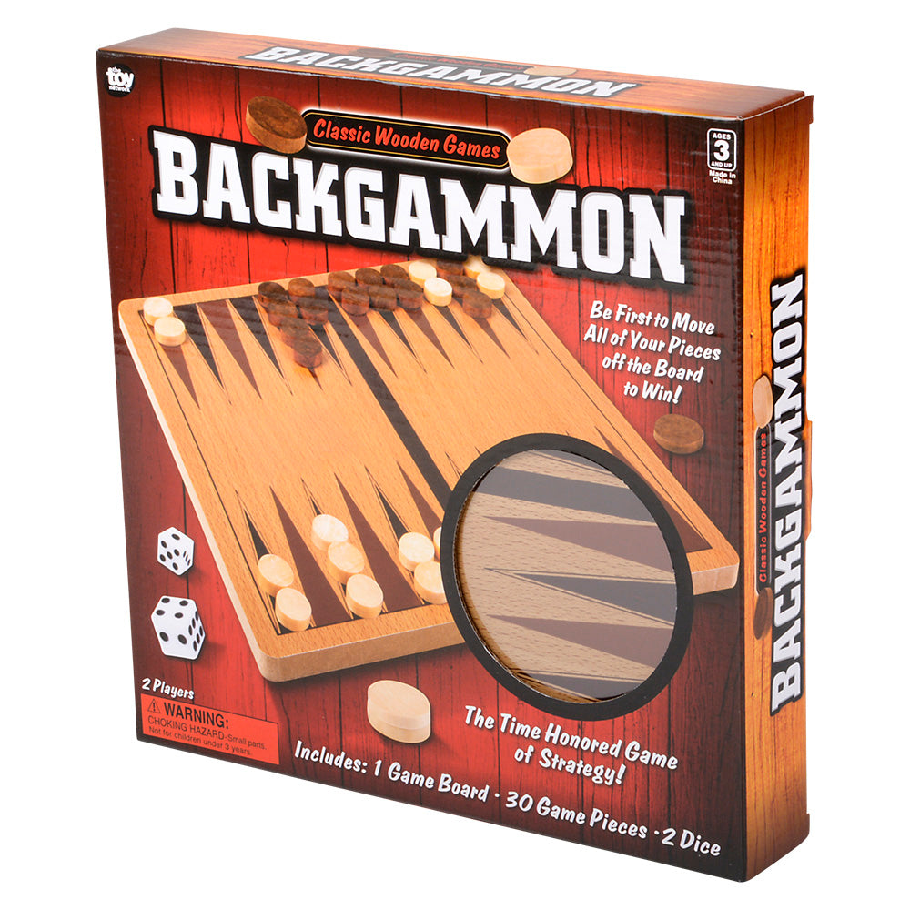 Wooden Backgammon 10" (1 Box)