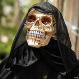 6 Ft. 2 3/4" Hanging Chained Grim Reaper Animated Prop Halloween Decoration
