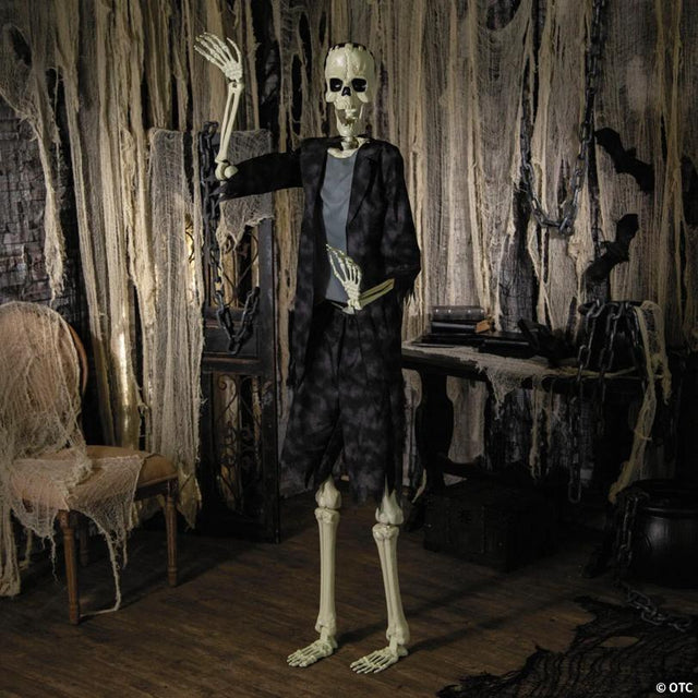 6 Ft. 2" Standing Franky Skeleton Halloween Decoration