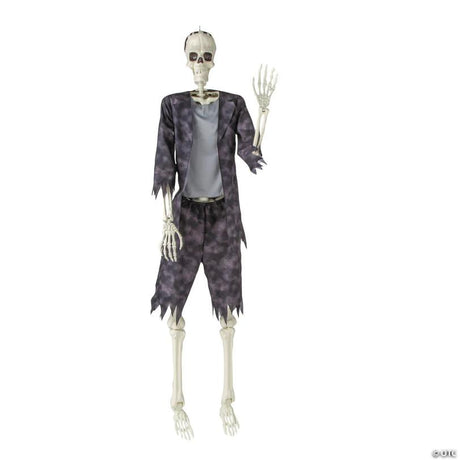 RADYAN Standing Franky Skeleton Halloween Decoration with Blacklight Effect shown in a clear product image