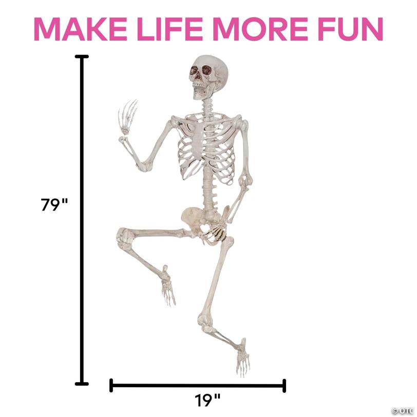 6 Ft. 6" Skeleton Titan Plastic Poseable Halloween Decoration