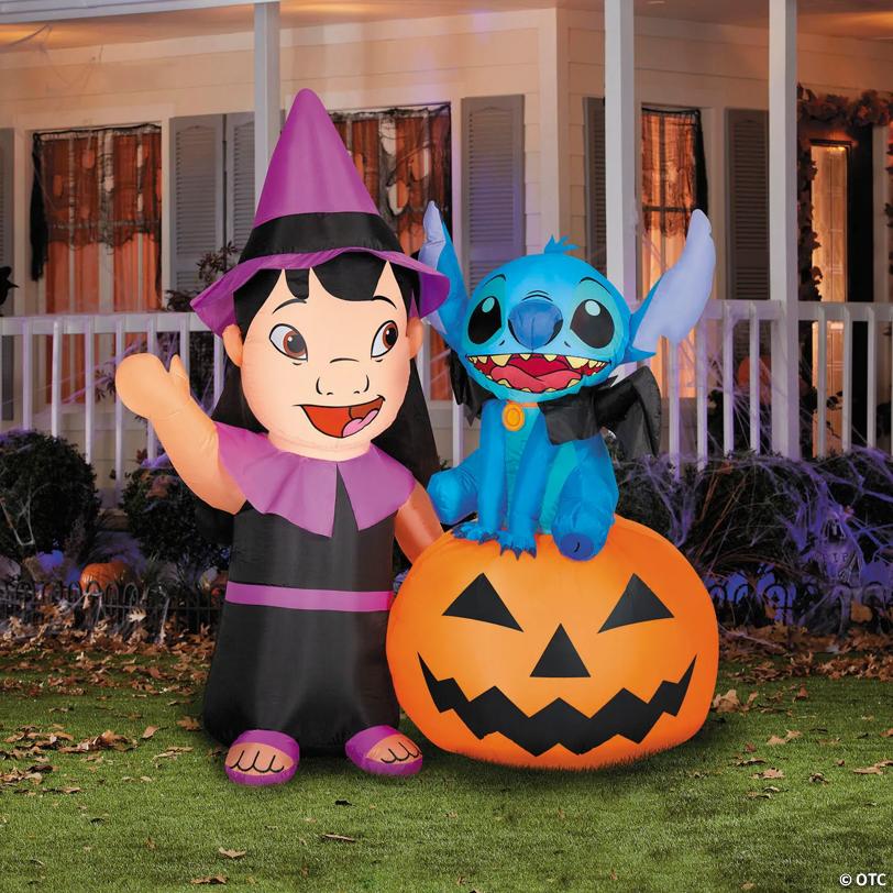 6 Ft. Airblown® Inflatable Lilo & Stitch™ Lilo & Stitch with Jack-O'-Lantern Halloween Outdoor Yard Decoration