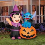 6 Ft. Airblown® Inflatable Lilo & Stitch™ Lilo & Stitch with Jack-O'-Lantern Halloween Outdoor Yard Decoration