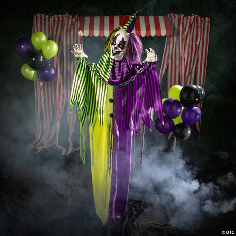 Animated Scary Talking Clown Halloween Decoration with Sound, with animated movement for a spooky Halloween effect