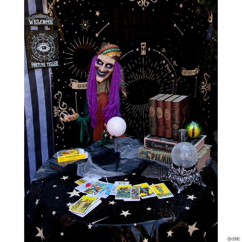 6 Ft. Animated Standing Fortune Teller Witch Halloween Decoration