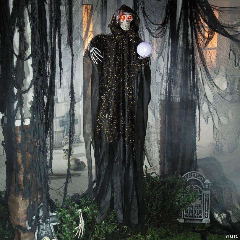6 Ft. Hanging Light-Up Constellations Skeleton Witch Halloween Decoration
