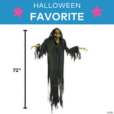 6 Ft. Hanging Scary Witch Animated Prop Halloween Decoration