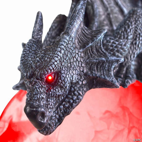 6-Foot Light-Up Flaming Dragon Lamp Post with Sound Halloween Decoration