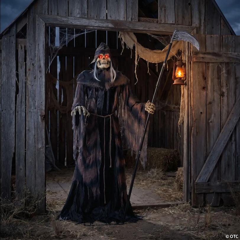 6 Ft. Lunging Reaper Animated Prop Standing Halloween Decoration