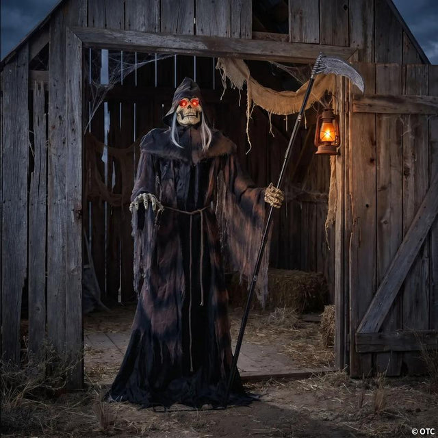 6 Ft. Lunging Reaper Animated Prop Standing Halloween Decoration