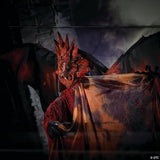 6 Ft. Standing Animated Black & Red Dragon Man Halloween Decoration