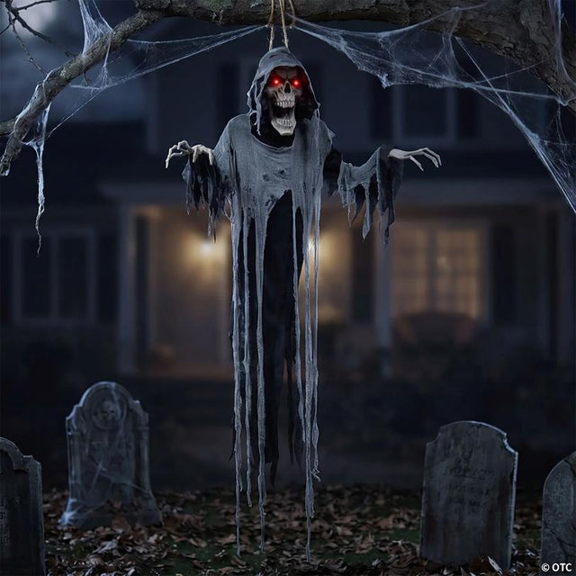 6' Hanging Animated Reaper Halloween Decoration
