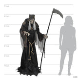 6' Lunging Reaper with Digital Eyes Animated Prop