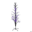 6' Pre-Lit Black Cascade Outdoor Halloween Twig Tree Purple Lights