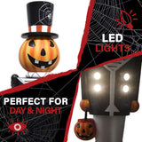 4ft Lighted Jack-o-Lantern Nutcracker Resin Porch Decoration