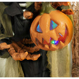 7 feets Haunted Hill Farm Talking Lighted Jackeo Jack-o-Lantern Animatronic Halloween