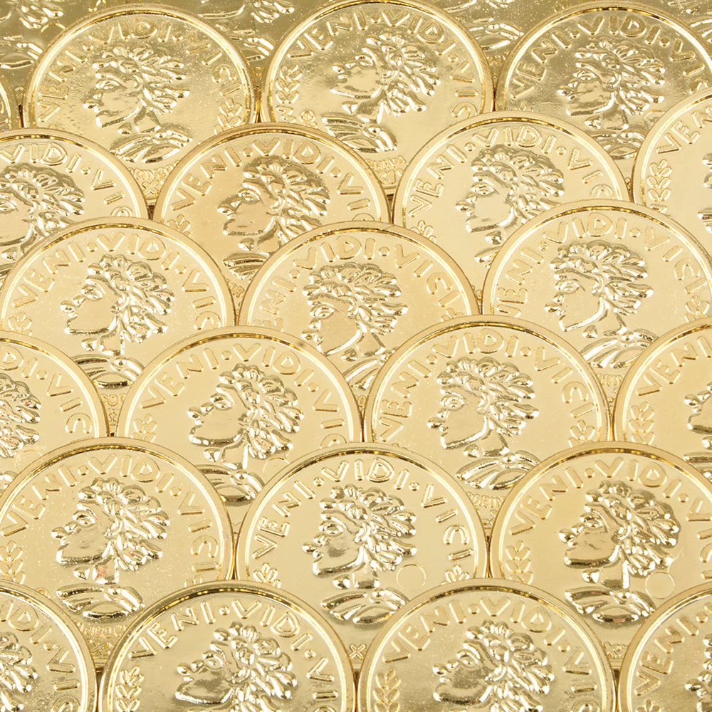Gold Coin Plastic Coins (144 Pc Poly Bag)