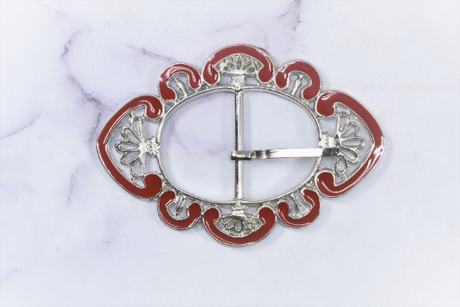 Western Style Belt Buckle Red 3x4