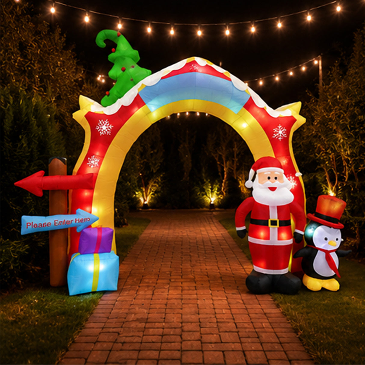 10FT Christmas Arch Outdoor Holiday Decoration