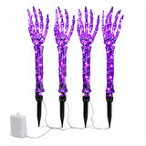 2 Pair Purple Light Ghost Hands Halloween Decoration