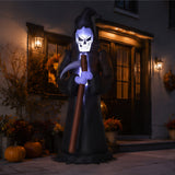94.5" Inflatable Grim Reaper Halloween Yard Decor