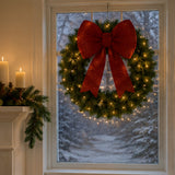 36" Lighted Christmas Garland with Red Bow Decor