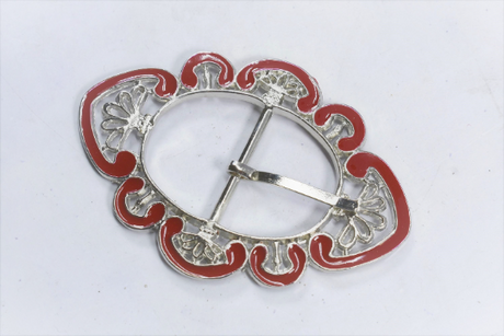 Western Style Belt Buckle Red 3x4