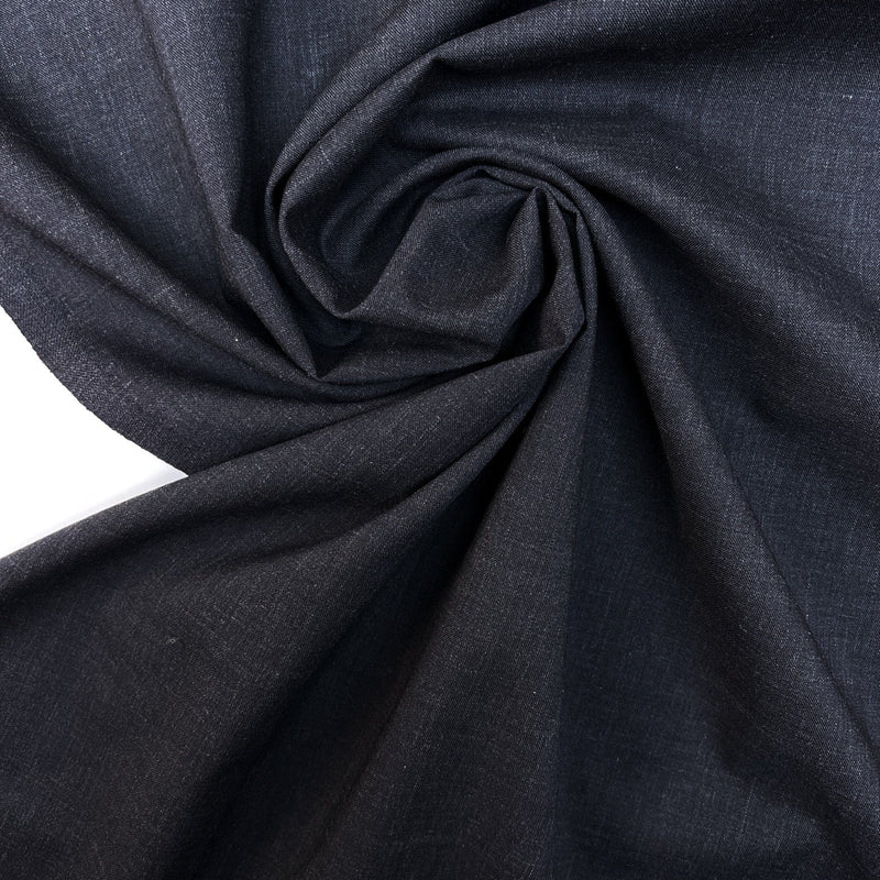 Italian Melange Blue Wool Fabric