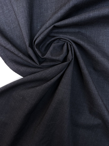 Italian Melange Blue Wool Fabric