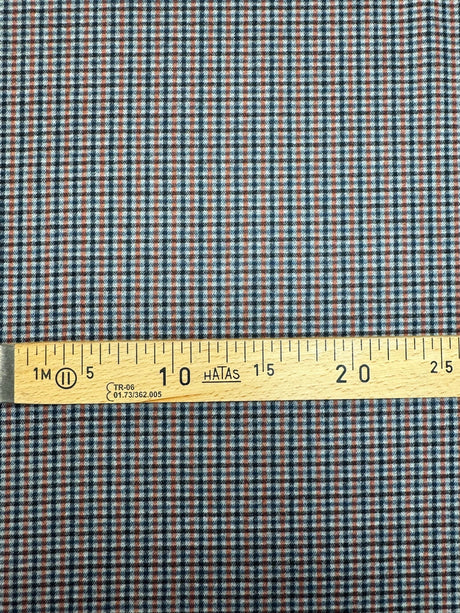 Polyester Tweed Striped Gray-Blue-Orange
