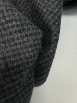 Viscose Blend Bonded Houndstooth Gray Blue