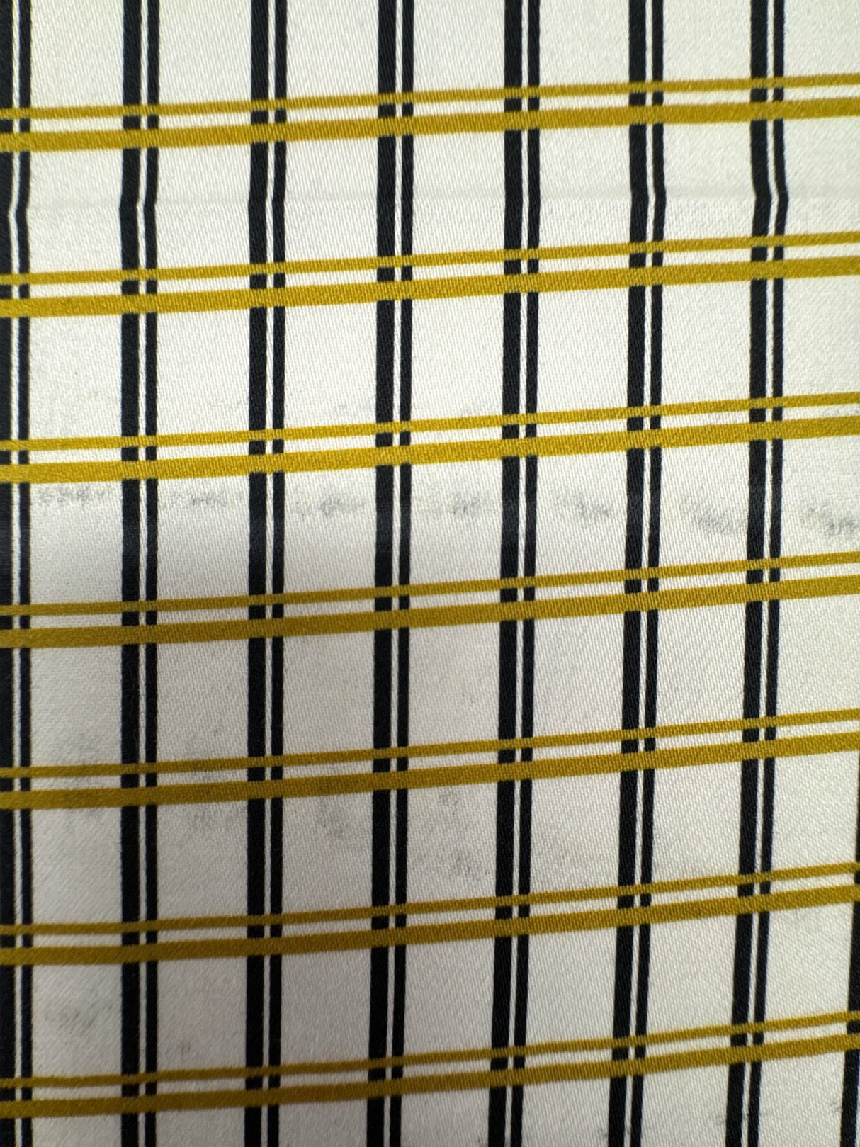 Viscose Sateen Checked White Multicolour