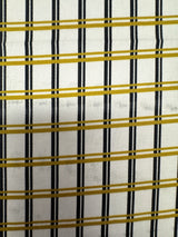 Viscose Sateen Checked White Multicolour
