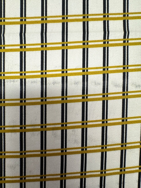 Viscose Sateen Checked White Multicolour