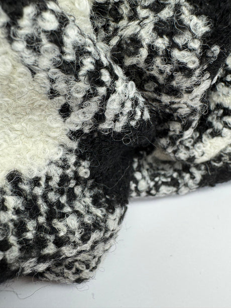 Wool Blend Tweed Bouclé Black White