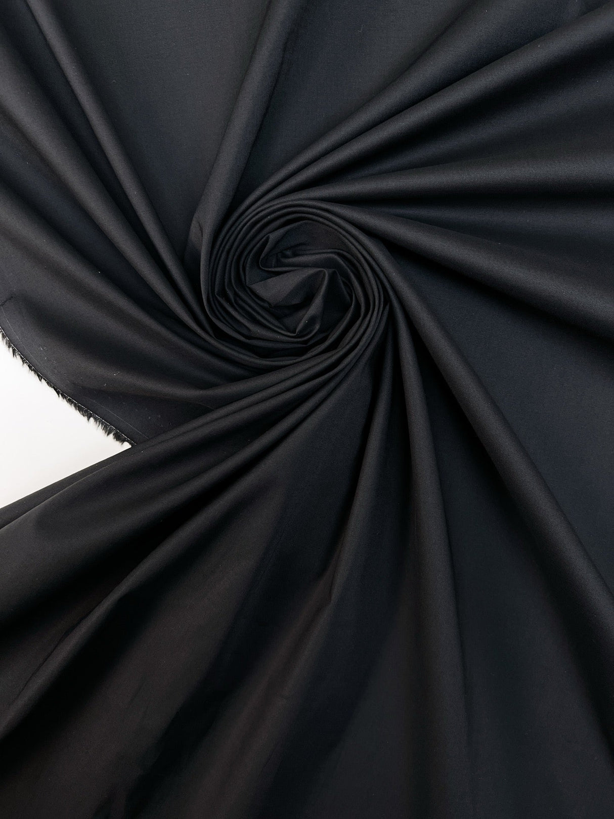 Black Viscose Cotton Poplin