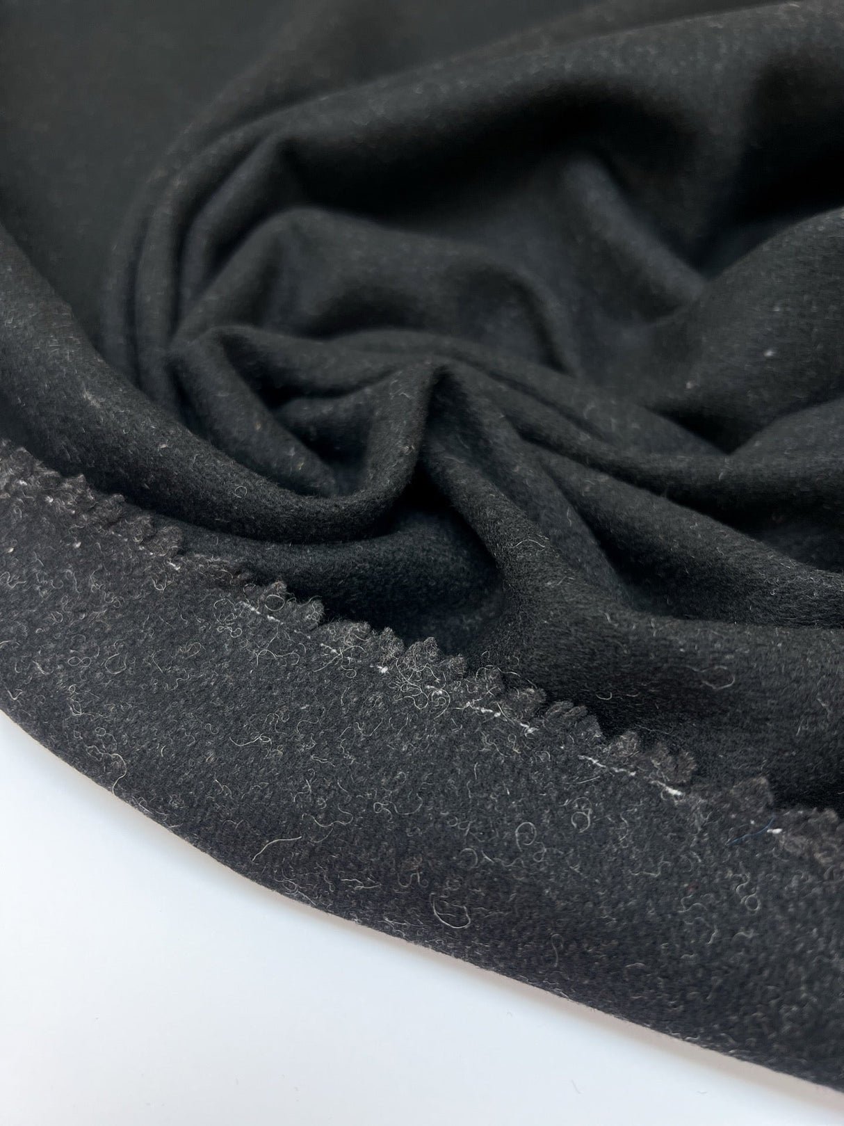 Wool Tweed Melange Gray Black